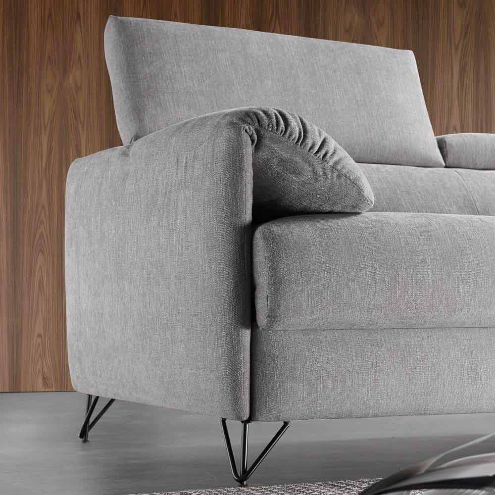Sofácama design moderno em tecido removível Vittorio made in Italy
