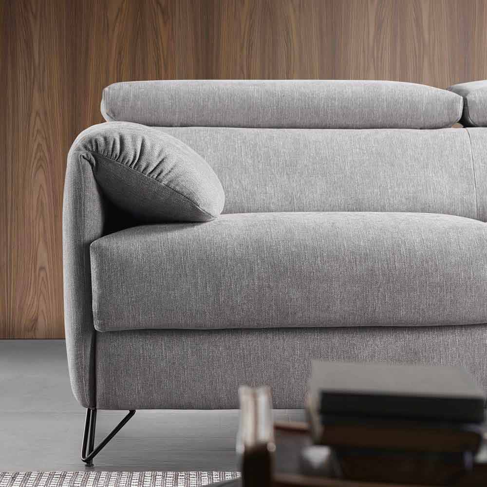 Sofácama design moderno em tecido removível Vittorio made in Italy