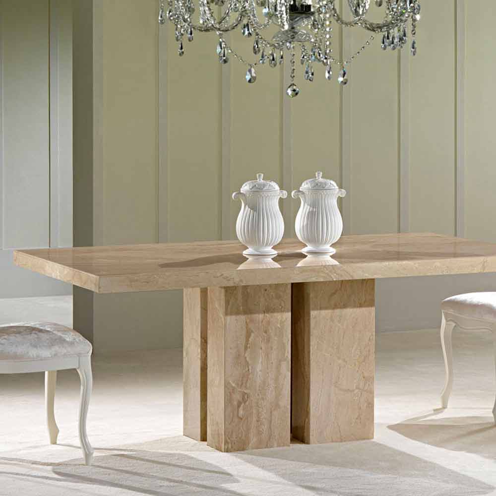 Mesa de jantar moderna em mármore de alta qualidade