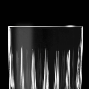 12 Copos de Licor em Eco Cristal com Decoração Linear - Senzatempo