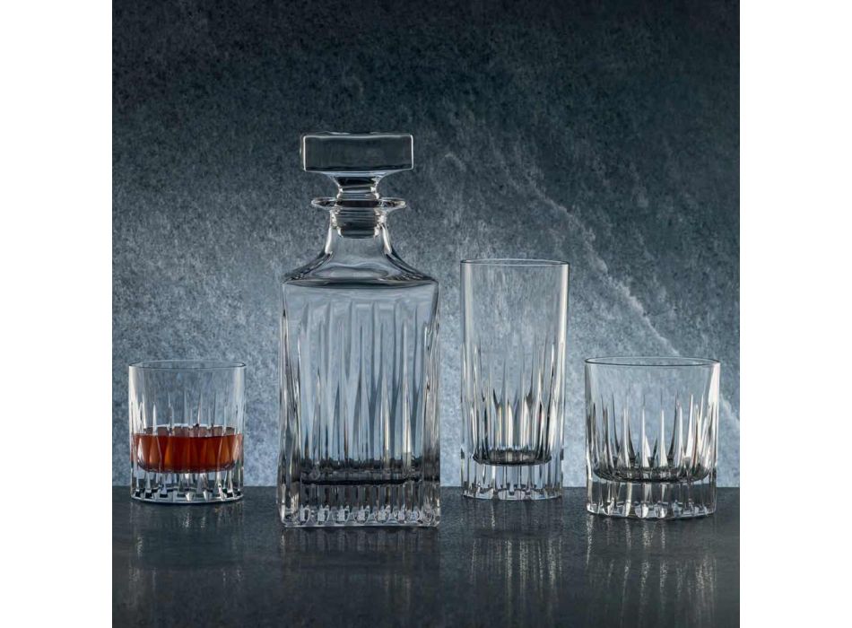 12 Copos Low Whisky ou Tumbler Water em Cristal Ecológico - Voglia Viadurini