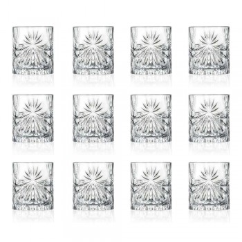 12 copos duplos antiquados com design Eco Crystal - Daniele