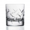 12 Copos de Uísque ou Água em Eco Cristal com Decoração Preciosa - Arritmia