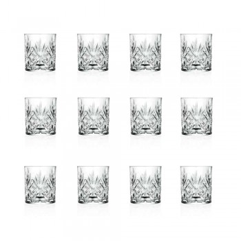 12 copos de vidro com design vintage em vidro sonoro Eco Superior - Cantabile