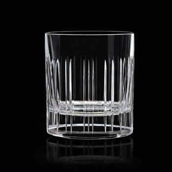 12 Copos de Whisky ou Crystal Water com Decoração Linear de Luxo - Arritmia