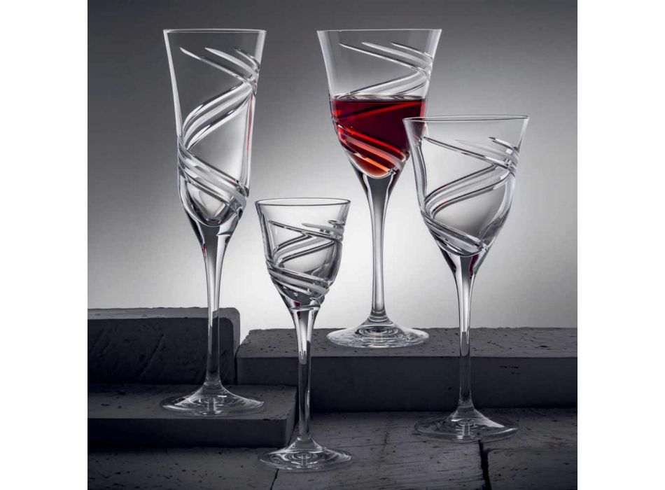 12 taças de vinho tinto em cristal ecológico de luxo sem chumbo - ciclone