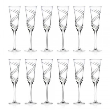 12 taças para taças de champanhe em cristal ecológico decorado inovador - ciclone