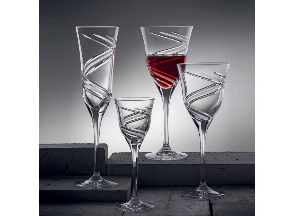 12 taças para taças de champanhe em cristal ecológico decorado inovador - ciclone