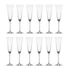 12 copos de flauta em design minimalista de cristal ecológico luxuoso - suave Viadurini