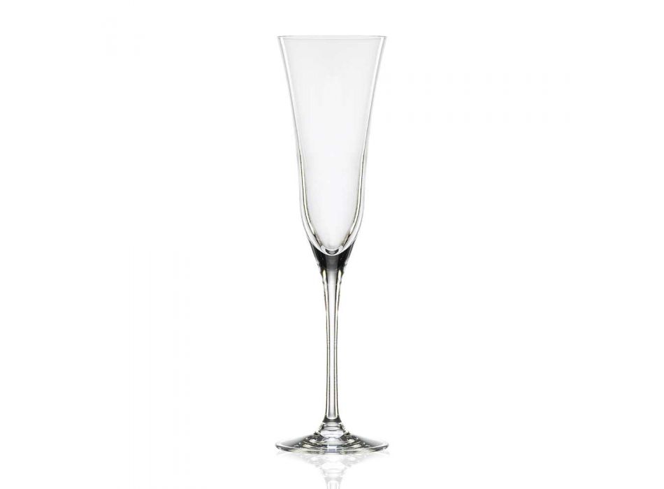 12 copos de flauta em design minimalista de cristal ecológico luxuoso - suave
