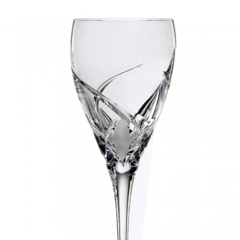 12 Copos para Vinho Branco em Design Ecológico de Cristal Luxo - Montecristo