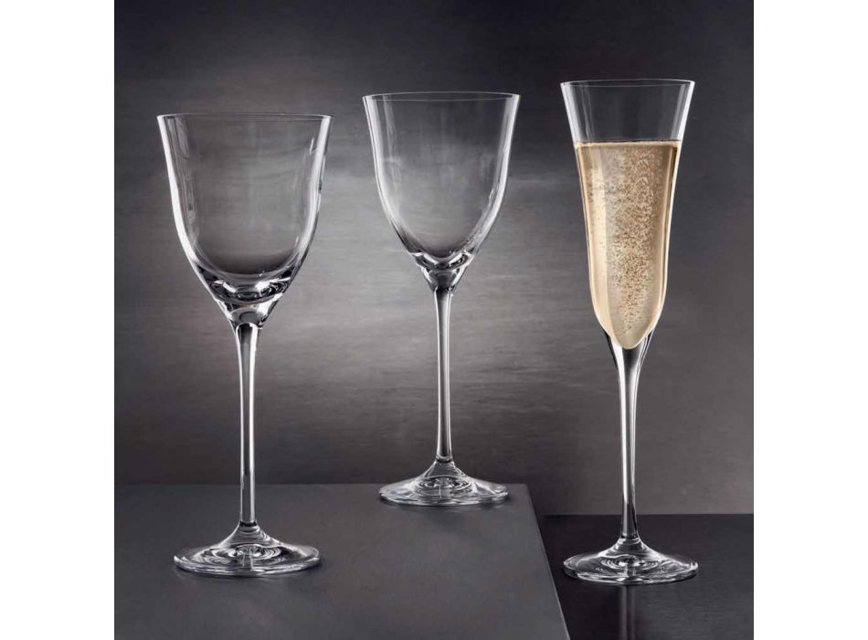 12 taças de vinho tinto em design minimalista luxuoso de cristal ecológico - suave