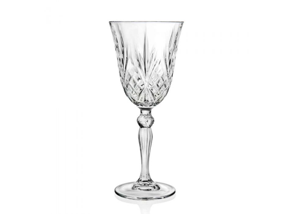 12 copos de vinho, água e coquetel no estilo vintage de cristal ecológico - Cantabile