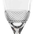12 Taças de Vinho Branco em Cristal Ecológico Design de Luxo Decorado - Milito Viadurini