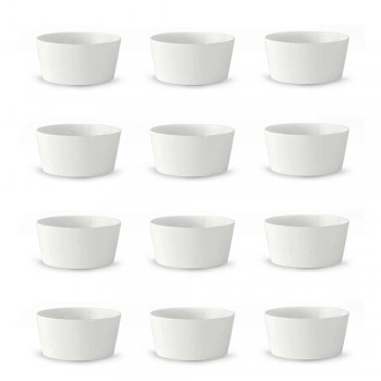 12 Sorvetes de porcelana branca de design moderno ou copos de frutas - Egle