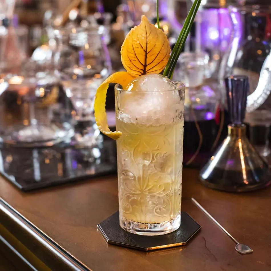 Copo de coquetel Highball de 12 copos altos ou água decorada de luxo - Destiny Viadurini