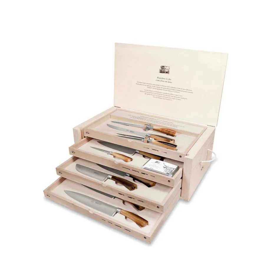 Mala Berti Completa 14 Facas exclusivamente para Viadurini - Canaletto Viadurini