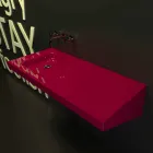 Mobília do banheiro de pia selada feita na Itália Viadurini