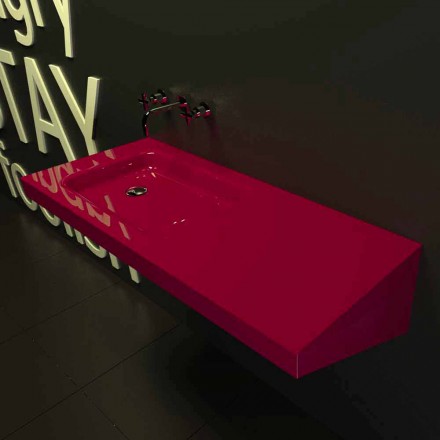 Mobília do banheiro de pia selada feita na Itália Viadurini