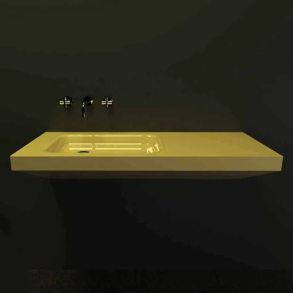 Mobília do banheiro de pia selada feita na Itália Viadurini