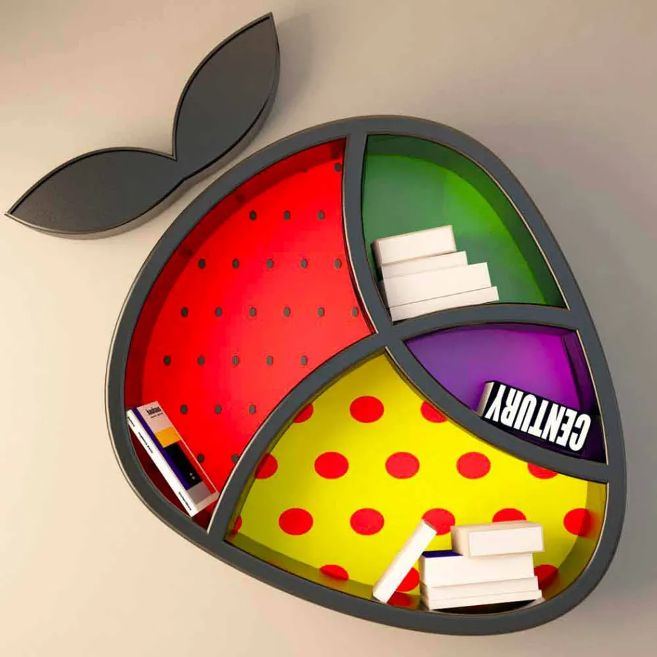 Poppy Book Shelf Design feito na Itália Viadurini