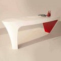Mesa de escritório design contemporâneo de superfície sólida Ashe, made in Italy