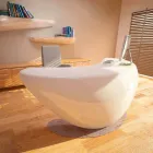 Boomerang moderno da mesa de escritório feito em Itália Viadurini