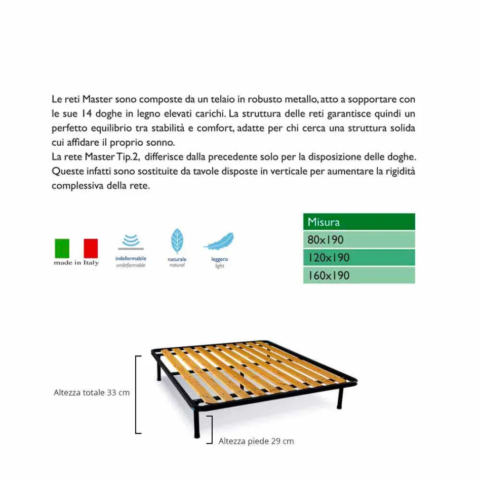 Rede com Slats Verticais Duplos Bio Comfort 2 Viadurini