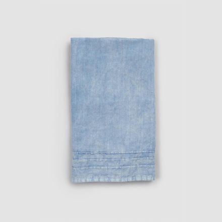 2 toalhas de hóspedes em linho grosso azul claro design luxuoso italiano - Jojoba Viadurini