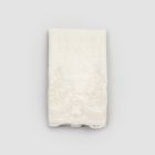 2 toalhas de hóspedes em algodão turco e borda mescla de linho com renda - Ginova Viadurini