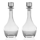 2 Garrafas de Vinho com Tampa de Cristal Ecológico Design Redondo - Milito Viadurini