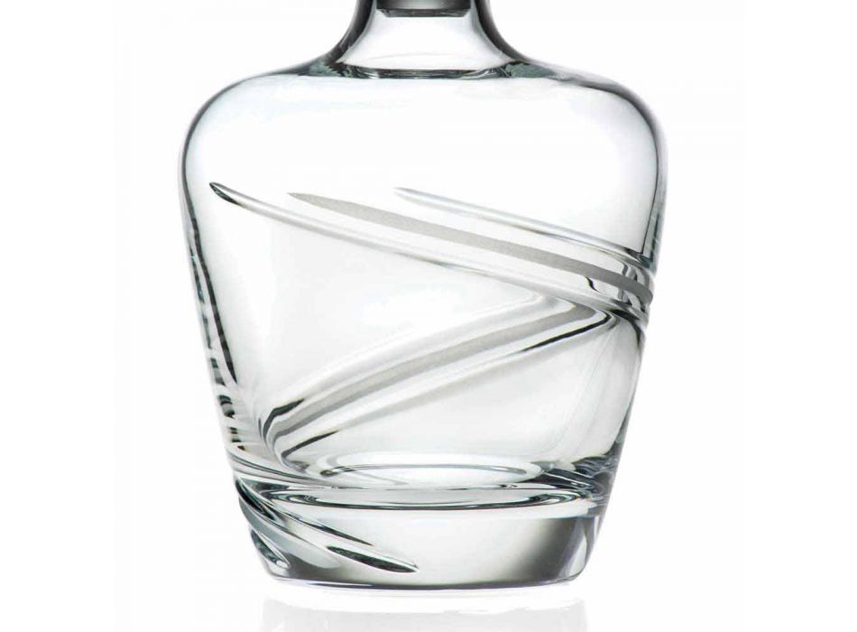 2 Garrafas de Whisky em Cristal Ecológico Artisan Italiano - Ciclone