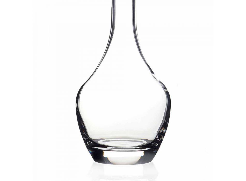 2 Garrafas para Vinhos em Cristal Ecológico Italiano Minimal Design - Suave Viadurini