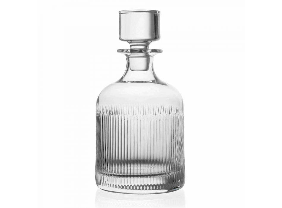 2 garrafas de uísque com tampa de cristal ecológica com design vintage - tátil Viadurini