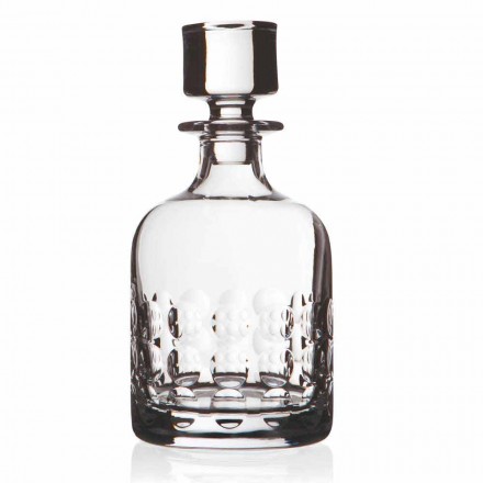 2 garrafas de whisky em cristal ecológico decoradas com tampa - titanioball Viadurini