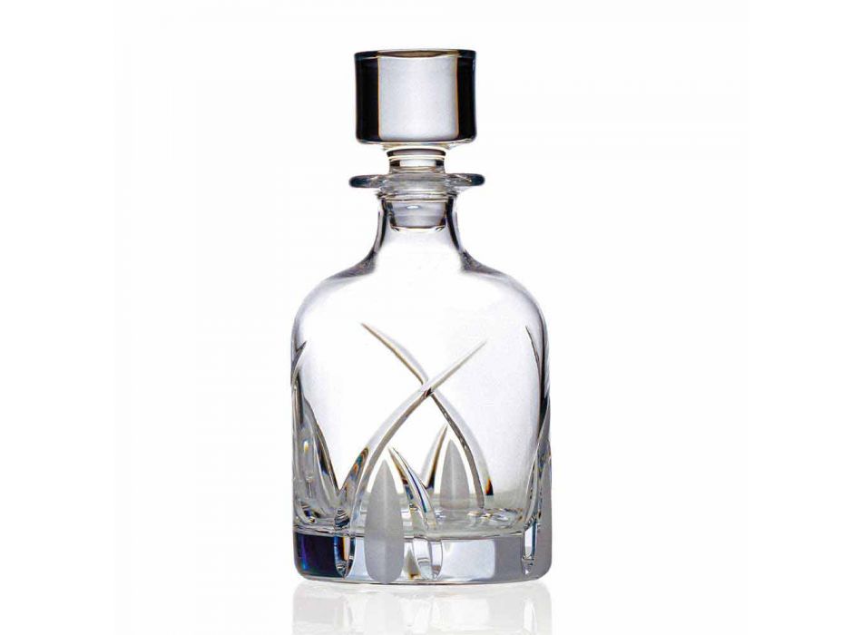 2 Garrafas de Whisky com Tampa Cilíndrica Design em Eco Cristal - Montecristo