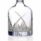 2 Garrafas de Whisky com Tampa Cilíndrica Design em Eco Cristal - Montecristo Viadurini