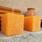 2 velas quadradas de diferentes tamanhos em cera fabricada na Itália - Adelle Viadurini