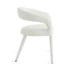 2 Poltronas Estofadas em Tecido Bouclè com Estrutura Revestida - Domenica Viadurini