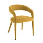 2 Poltronas Estofadas em Tecido Bouclè com Estrutura Revestida - Domenica Viadurini