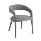 2 Poltronas Estofadas em Tecido Bouclè com Estrutura Revestida - Domenica Viadurini