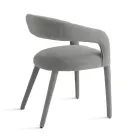 2 Poltronas Estofadas em Tecido Bouclè com Estrutura Revestida - Domenica Viadurini