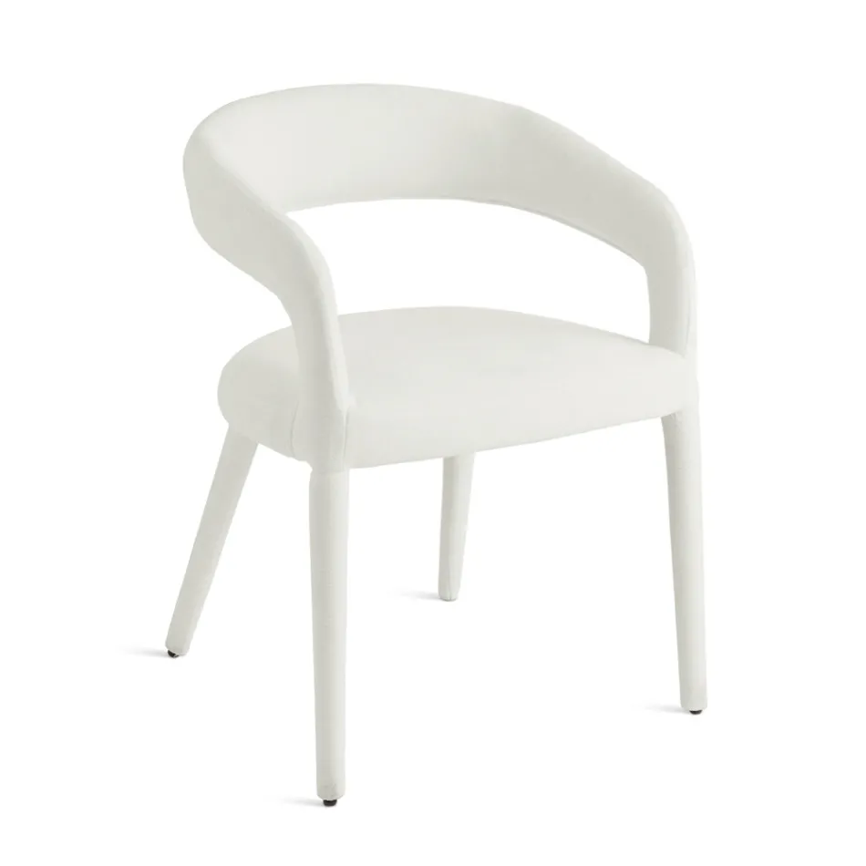 2 Poltronas Estofadas em Tecido Bouclè com Estrutura Revestida - Domenica Viadurini