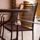 2 Cadeiras de Jardim em Metal com Design Clássico, Fabricadas na Itália - Solis Viadurini
