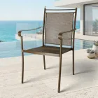 2 Cadeiras de Jardim em Metal com Design Clássico, Fabricadas na Itália - Solis Viadurini