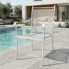 2 Cadeiras de Jardim em Metal com Design Clássico, Fabricadas na Itália - Solis Viadurini