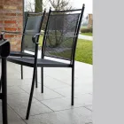 2 Cadeiras de Jardim em Metal com Design Clássico, Fabricadas na Itália - Solis Viadurini