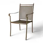 2 Cadeiras de Jardim em Metal com Design Clássico, Fabricadas na Itália - Solis Viadurini