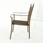 2 Cadeiras de Jardim em Metal com Design Clássico, Fabricadas na Itália - Solis Viadurini
