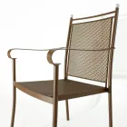 2 Cadeiras de Jardim em Metal com Design Clássico, Fabricadas na Itália - Solis Viadurini